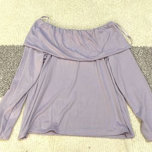 LOFT Lavender Off-Shoulder Top